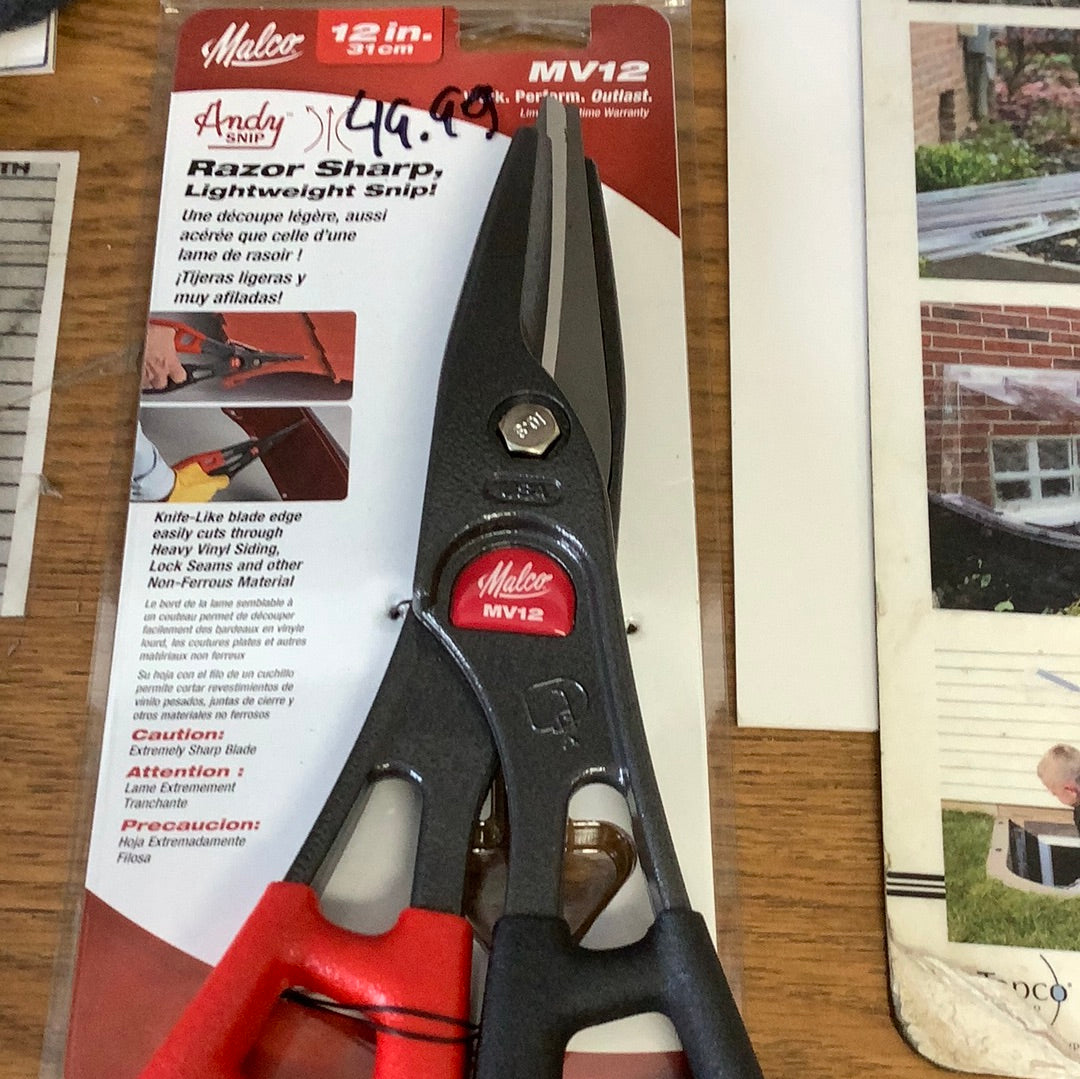 Malco - Lightweight 3” Snips MV12