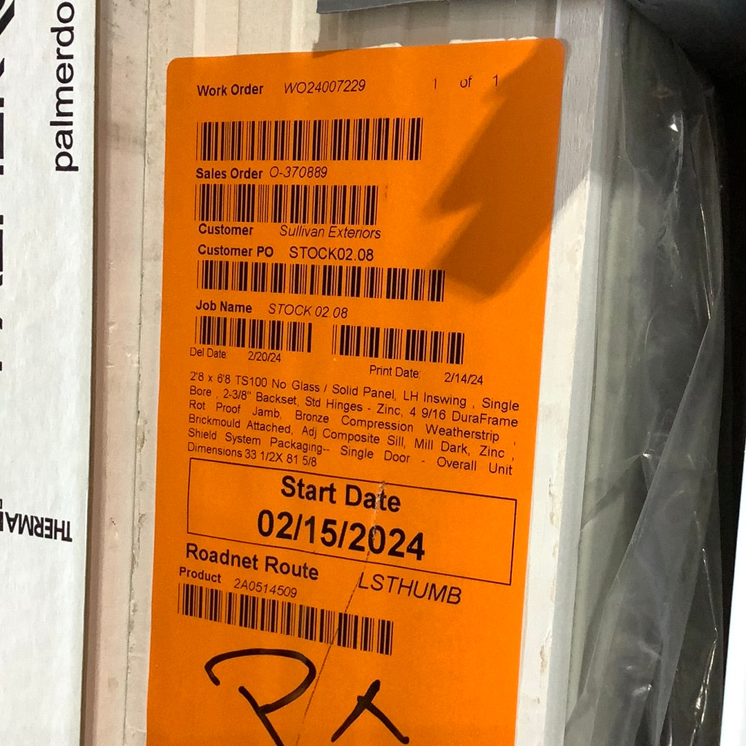 Door - TS100 2868 Flush - LH, 4 9/16” jamb