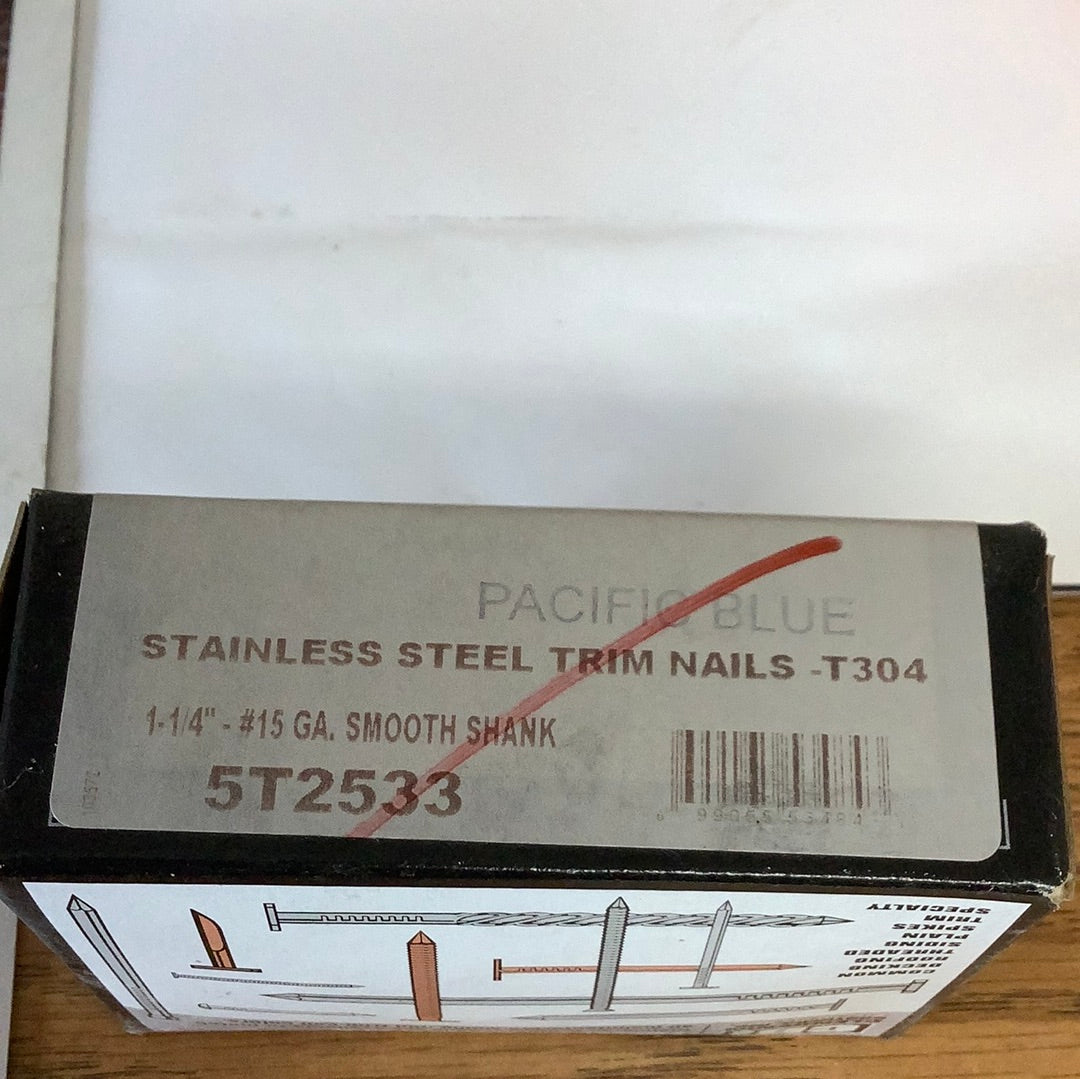 Trim nails 1 1/4” 1lb- Pacific Blue