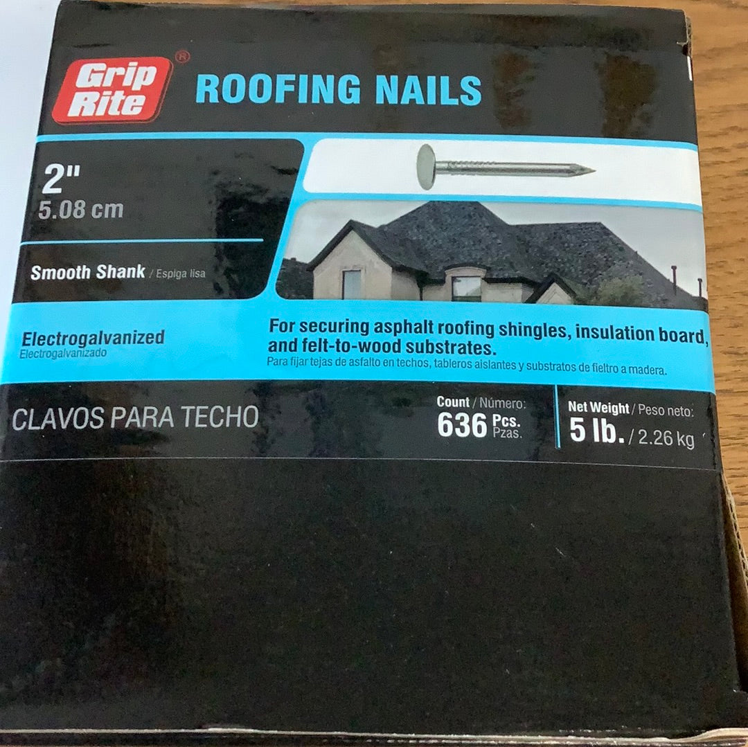 Grip Rite - 2” Smooth shank Siding Nails - 5 lb