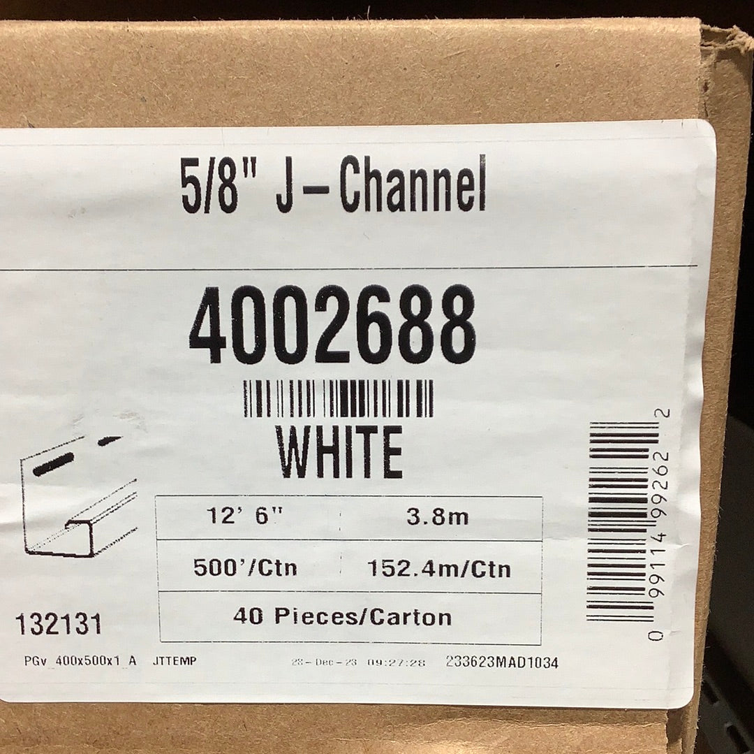 J-Ch 5/8"- White