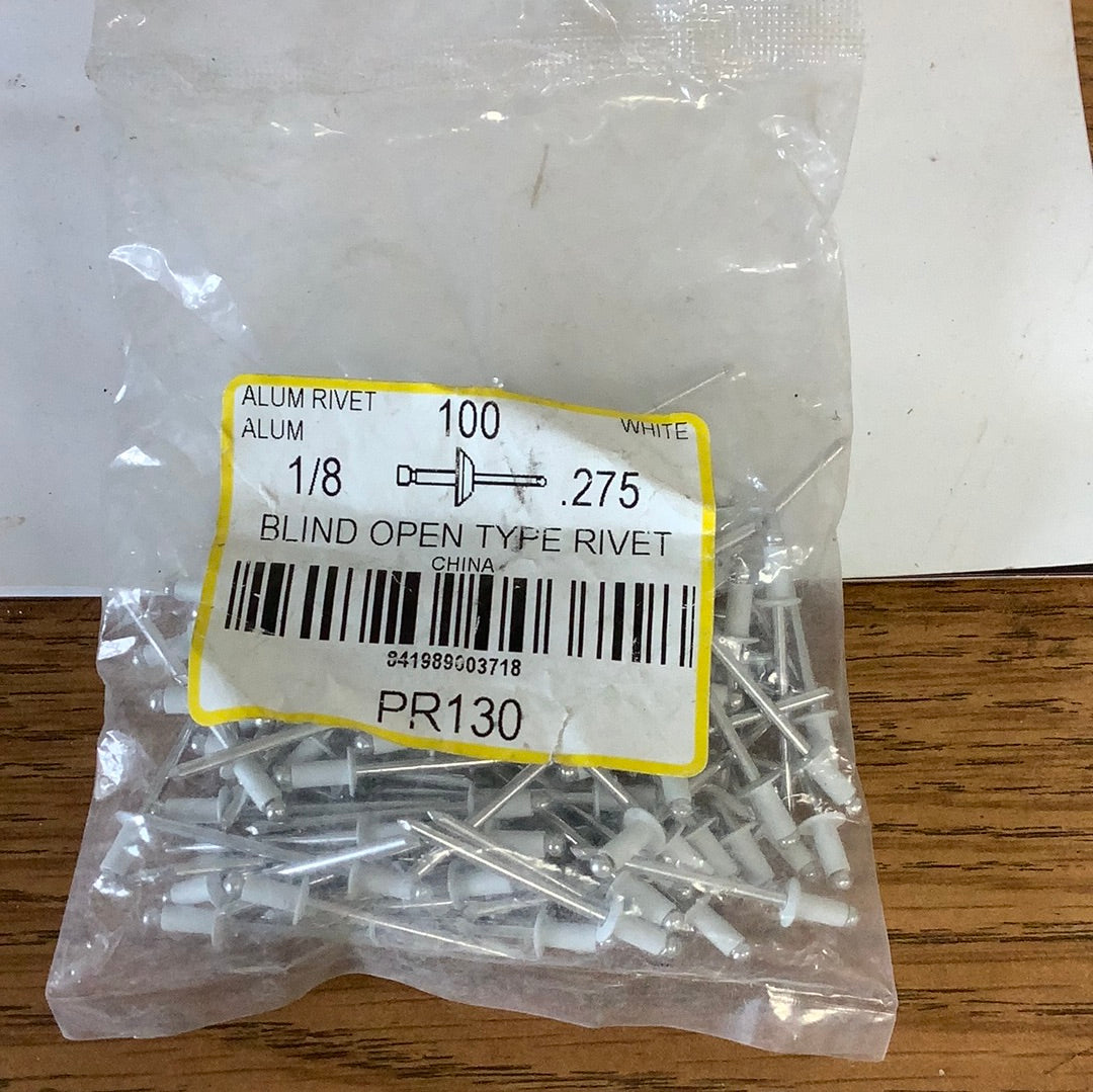 Pop Rivet - 1/8” - White