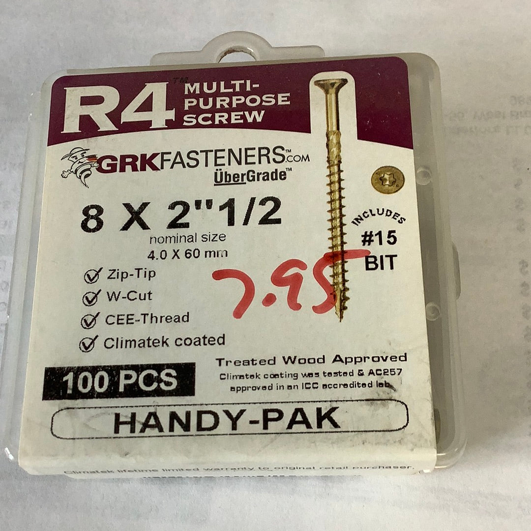GRK Multi Purpose Screw - #8 x 2-1/2”