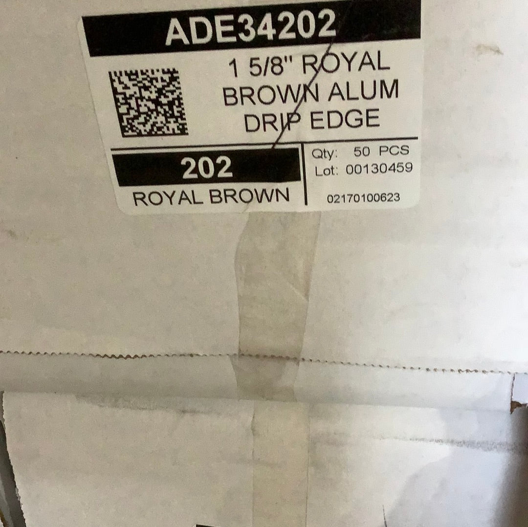 ADE34- 1-1/2” Drip Edge- Royal Brown 202