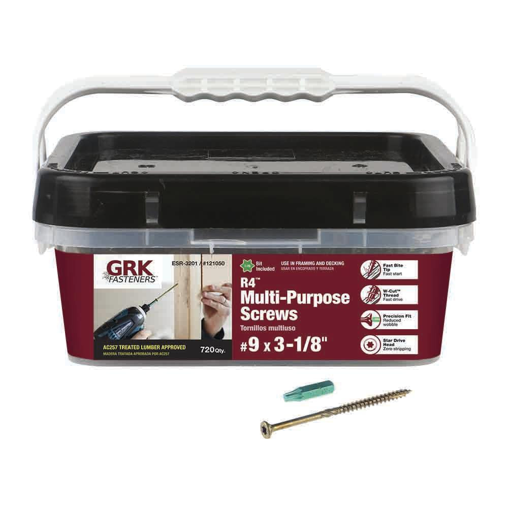 GRK Multi Purpose Screws - #9 x 3-1/8”