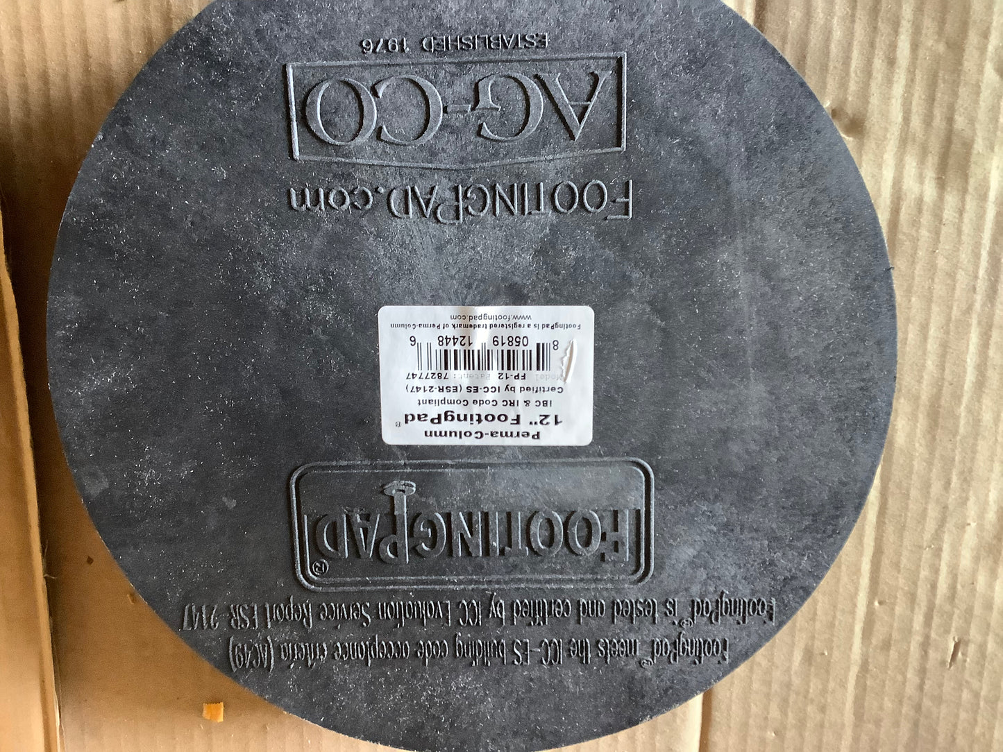 Perma-Column 12” Composite Footing Pad