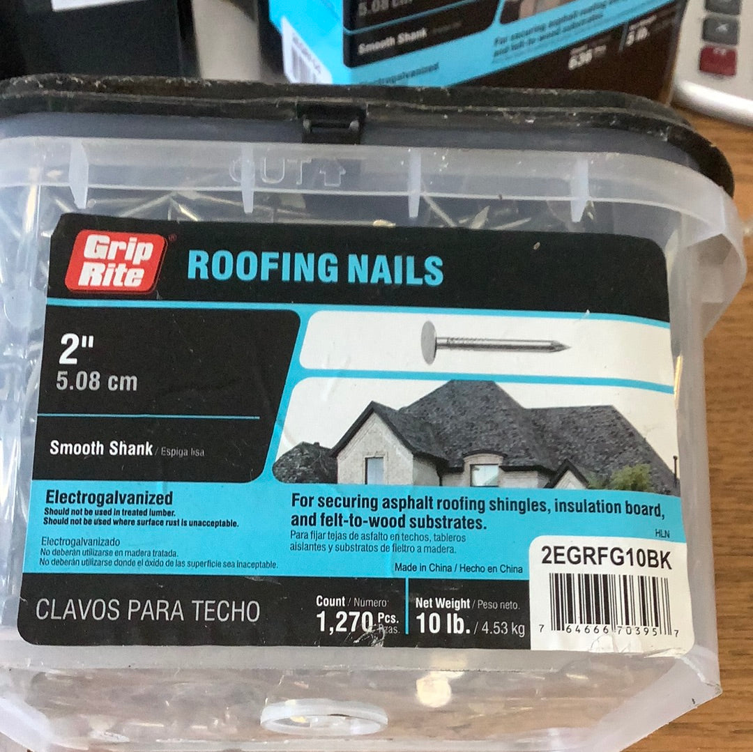 Grip Rite - 2” Smooth shank Siding Nails - 10lb
