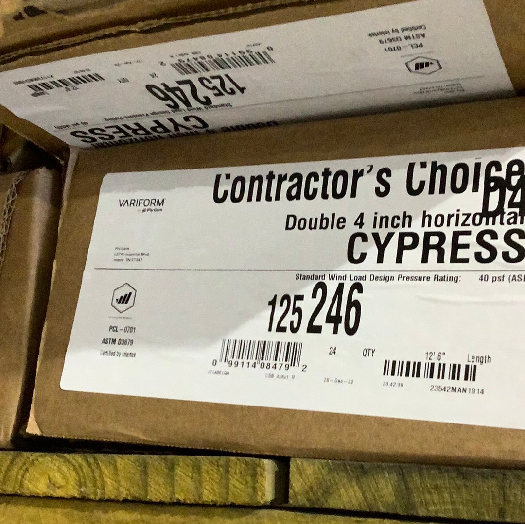 D4- Contractor’s Choice - Cypress