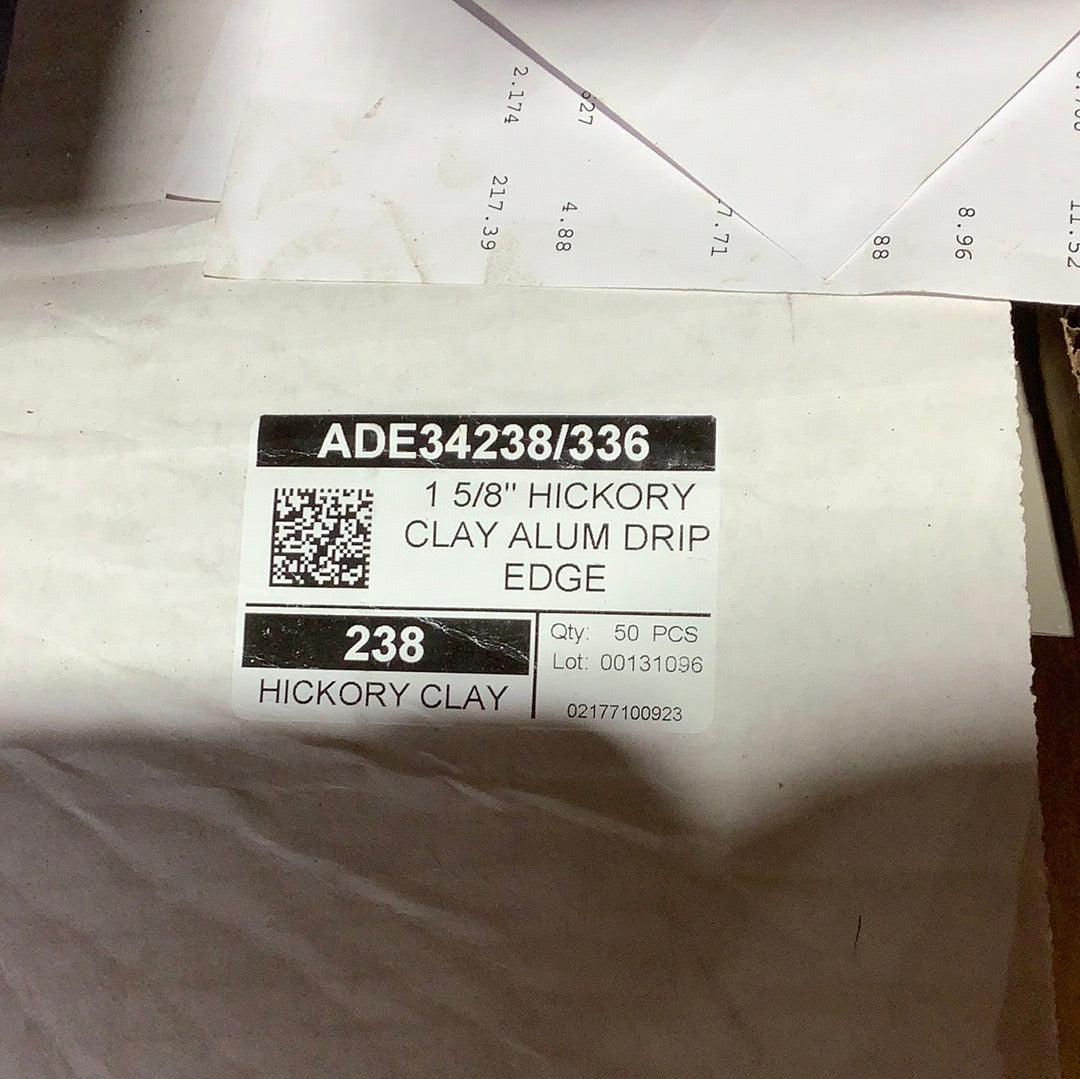 ADE34- 1-1/2” Drip Edge Hickory/Clay - 336/238