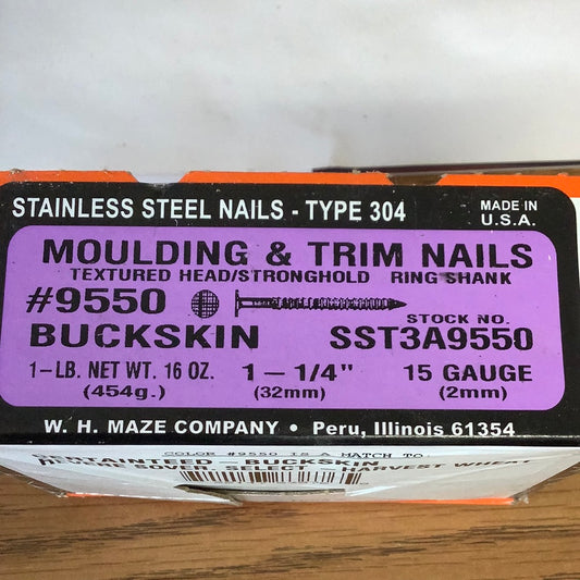 Trim nails 1 1/4”  1lb - Buckskin