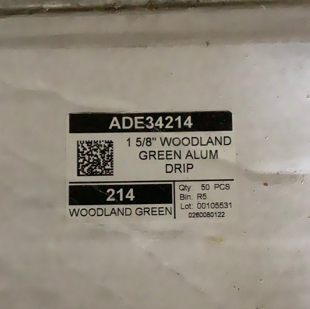 ADE34- 1-1/2” Drip Edge- Woodland Green 214