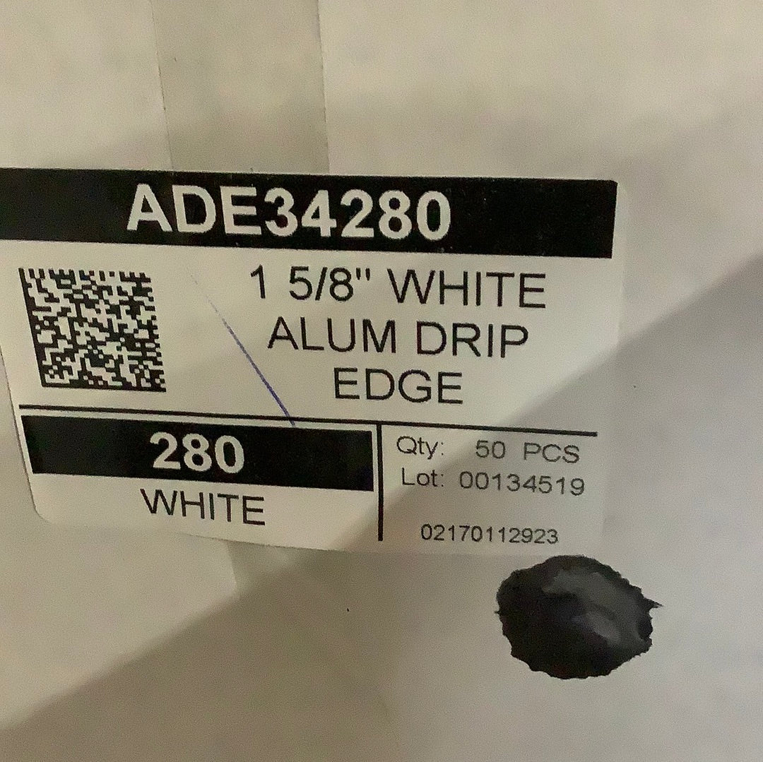 ADE34- 1-1/2” Drip Edge- White 280