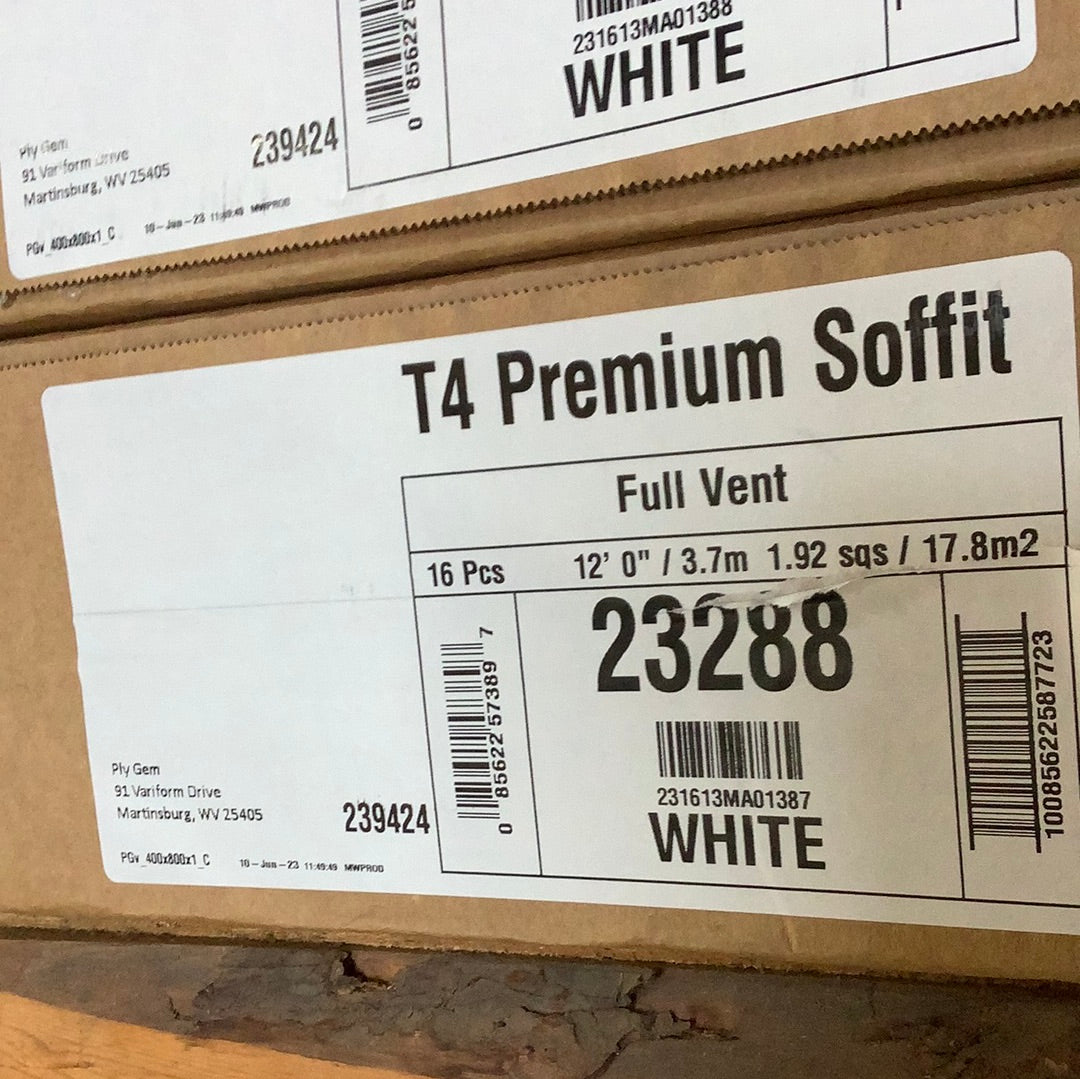 T4 - Vinyl Full Vent - White
