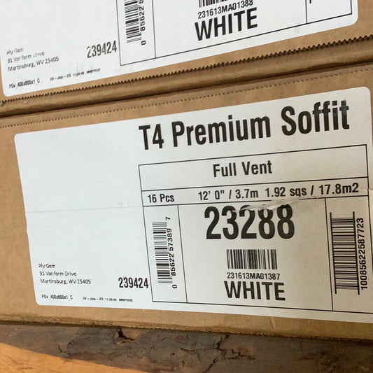 T4 - Vinyl Full Vent - White