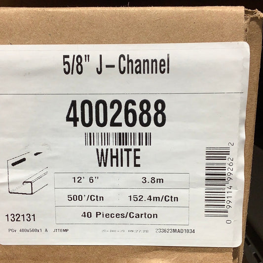 J-Ch 5/8"- White