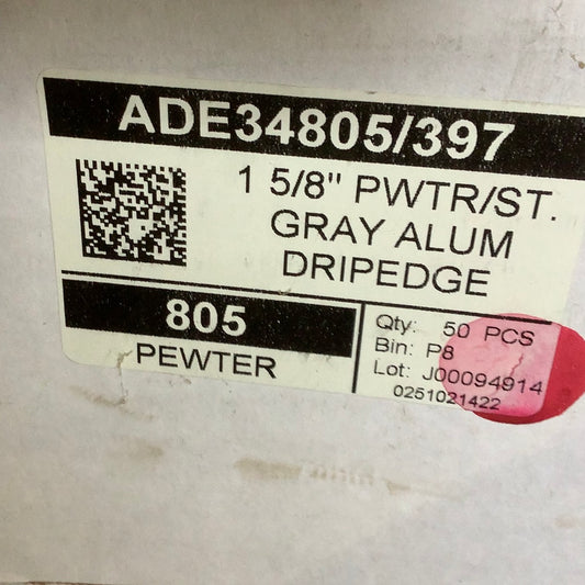 ADE34- 1-1/2” Drip Edge- Pewter 805