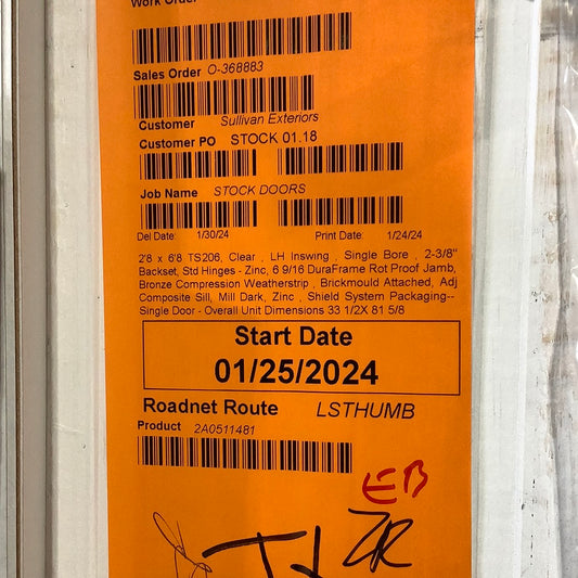 Door - TS206 2868 Half Light LH - 6 9/16” jamb