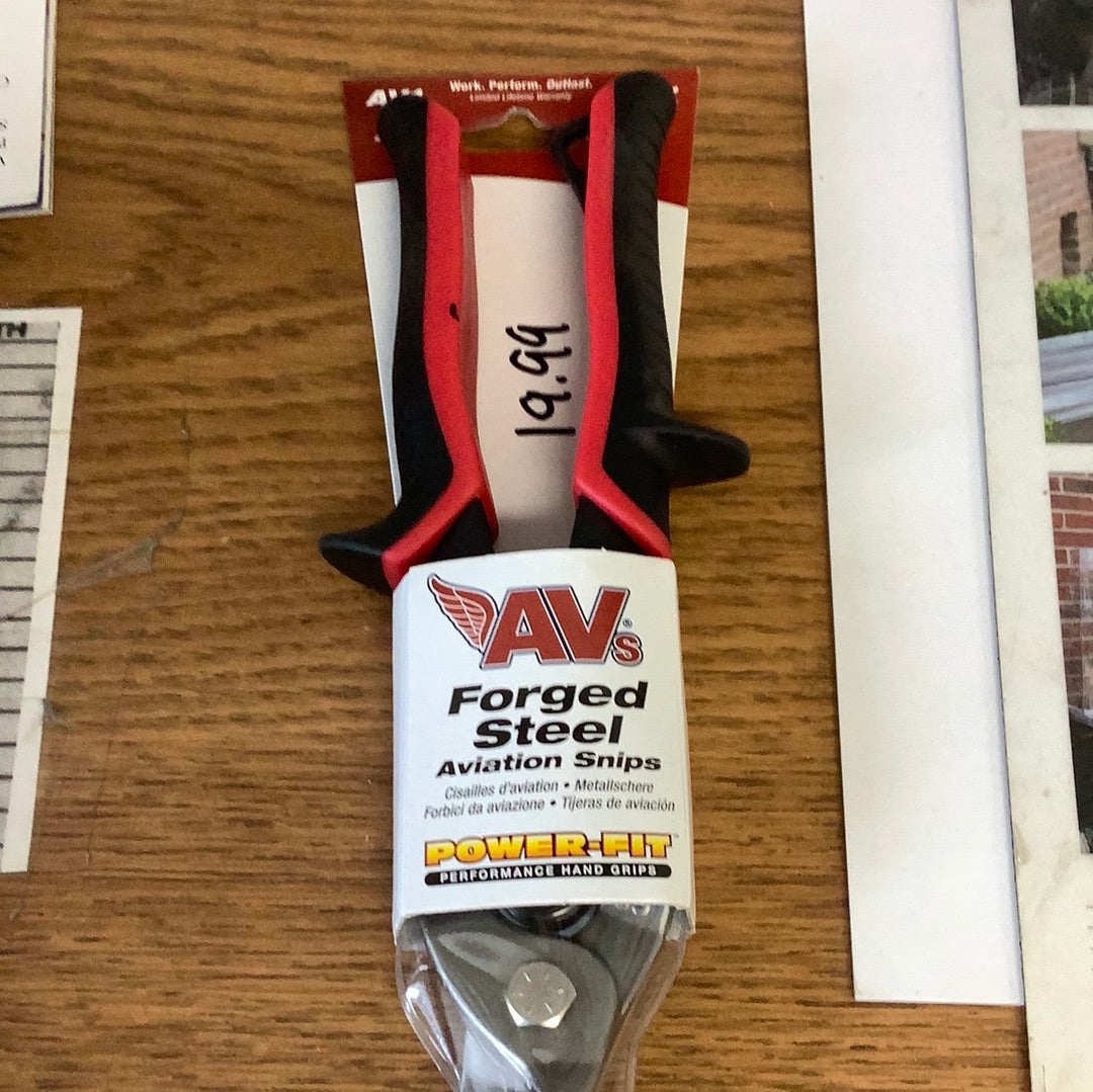 Malco - Forged Steel Aviation Snips - Red /Left Cut