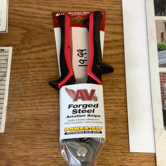 Malco - Forged Steel Aviation Snips - Red /Left Cut
