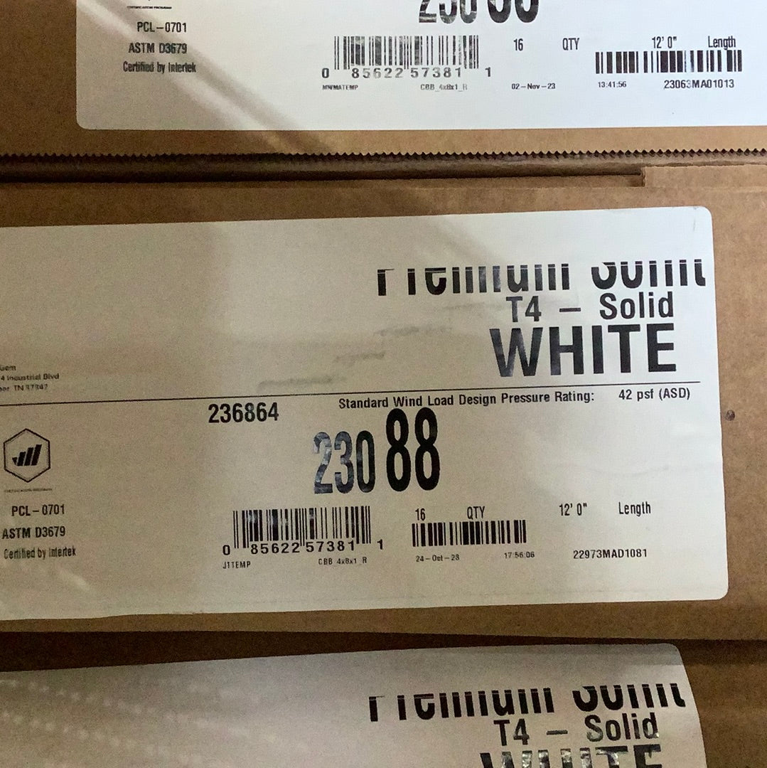 T4 - Vinyl Solid - White