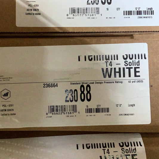 T4 - Vinyl Solid - White