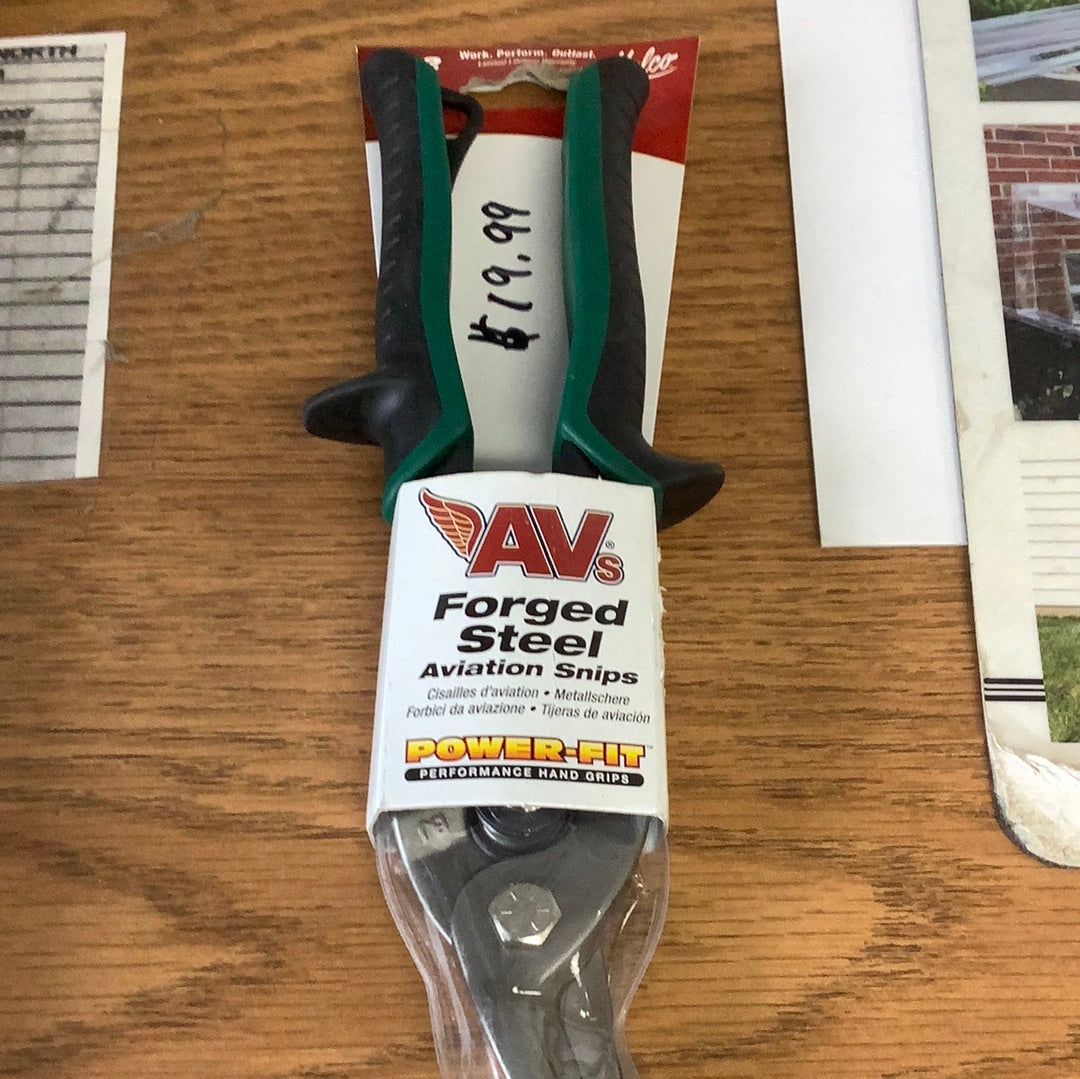 Malco - Forged Steel Aviation Snips - Green/Right Cut
