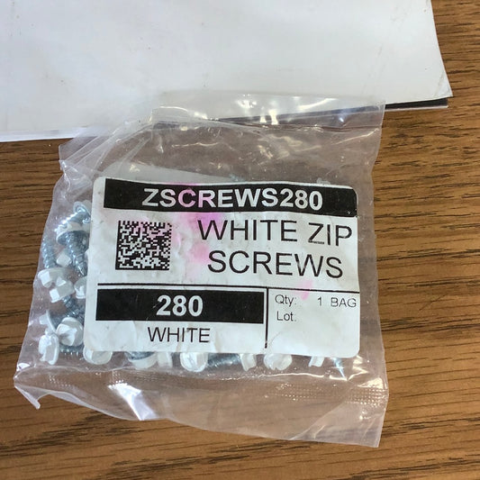 Zip Screws - 1/2” - White