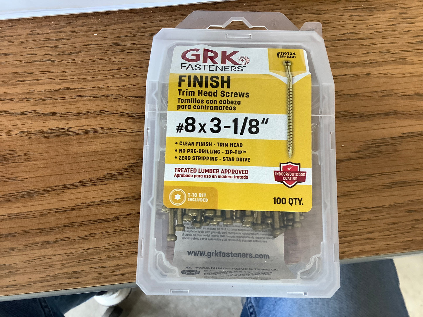 GRK #8 - 3-1/8” Finish Head Screws
