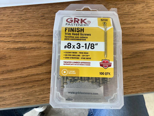 GRK #8 - 3-1/8” Finish Head Screws