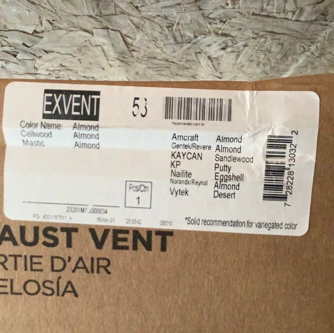 Dryer Vent - Natural Almond