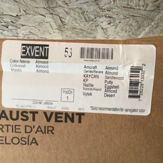 Dryer Vent - Natural Almond