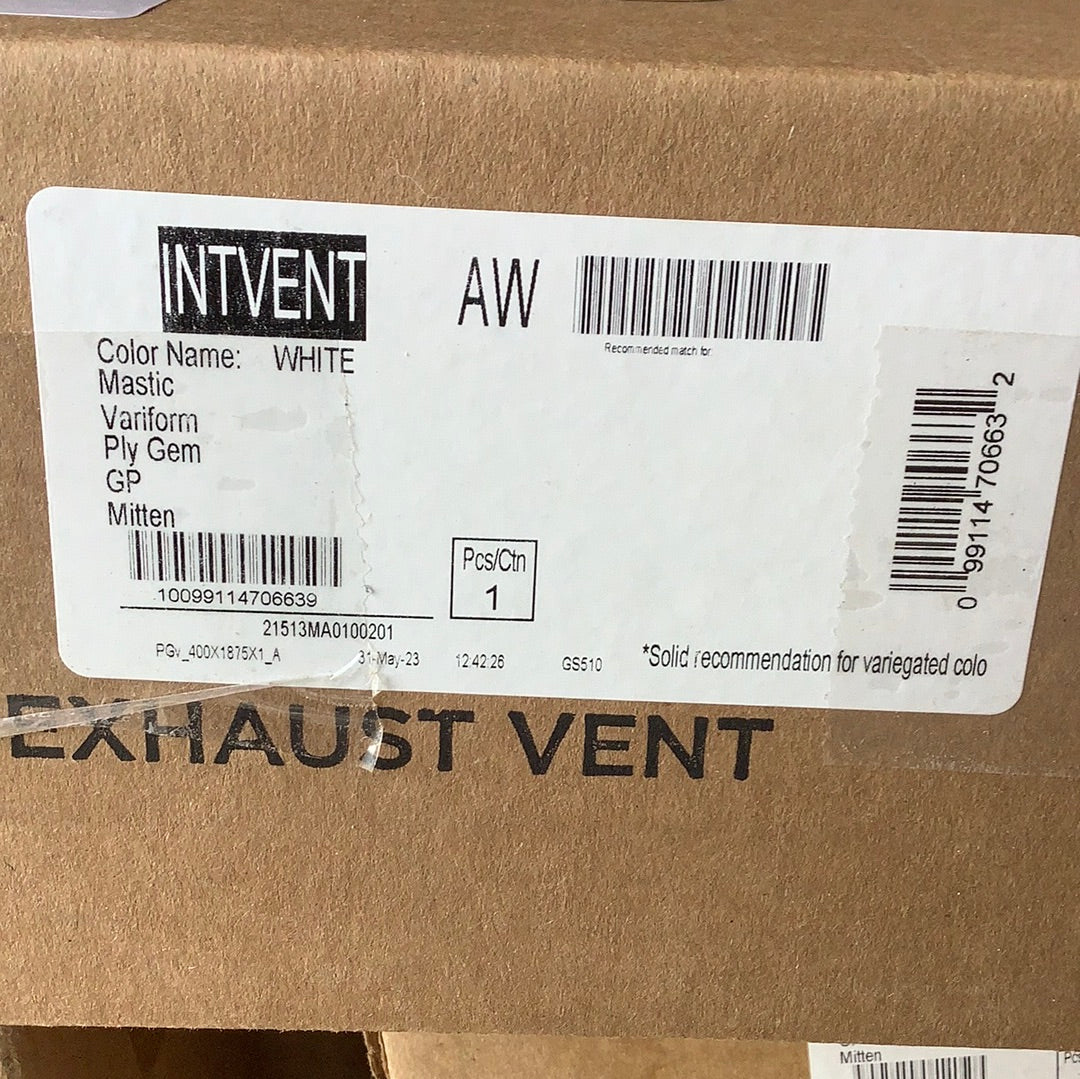 Intake/Exhaust Vent 4” - White