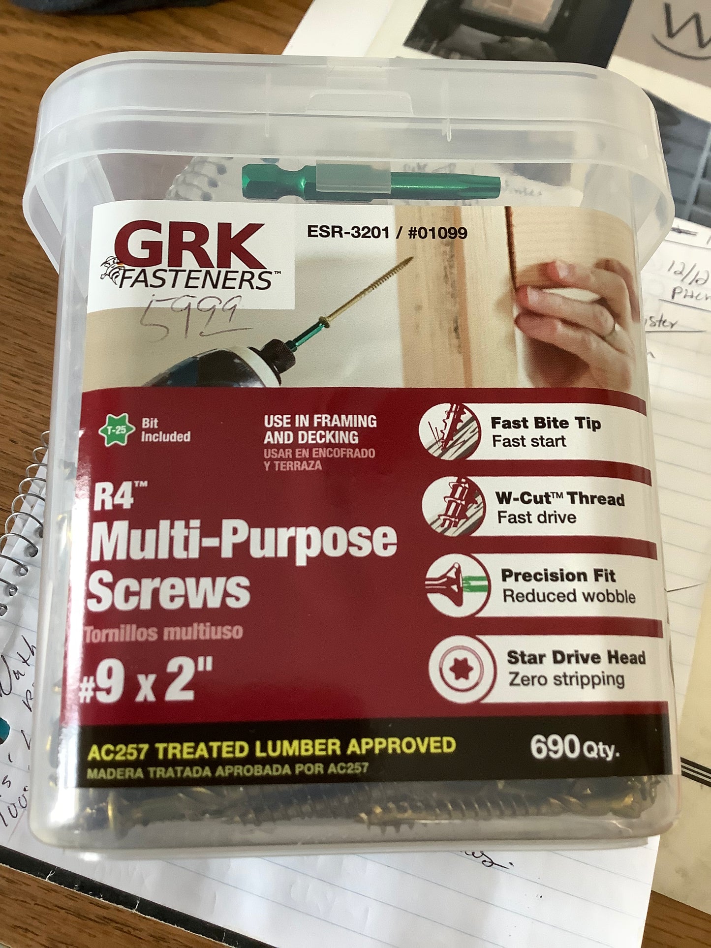 GRK R4 Multi Purpose Screws - #9 x 2” (Pro Pak)