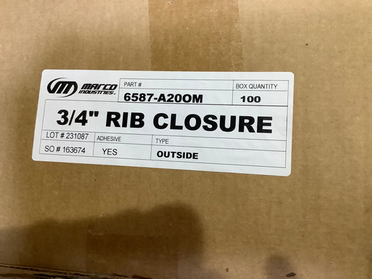 Metal Panel Closure - Outside/Top