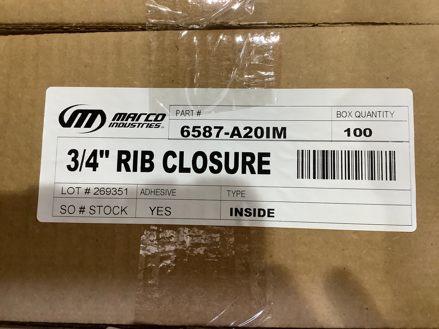 Metal Panel Closure - Inside/ Bottom