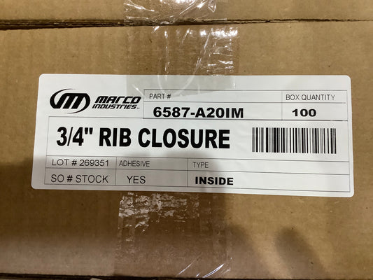 Metal Panel Closure - Inside/ Bottom