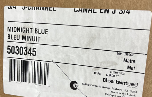 J 3/4 CertainTeed Midnight Blue