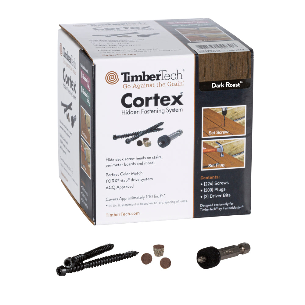 Timbertech Cortex screws/plugs Fastening System - 2-1/2” - Dark Roast